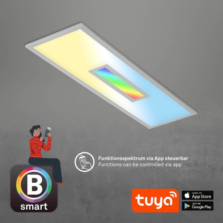 Brilo - Panneau RGB en saillie à intensité variable CENTRO LED/28W/230V 2700-6500K Wi-Fi Tuya + télécommande