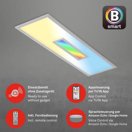 Brilo - Panneau RGB en saillie à intensité variable CENTRO LED/28W/230V 2700-6500K Wi-Fi Tuya + télécommande