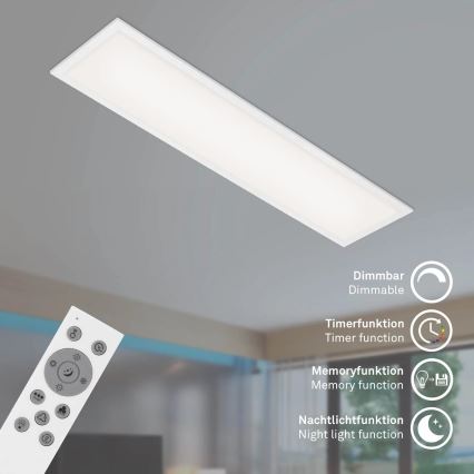 Brilo - Plafonier RGBW à intensité variable SLIM LED/24W/230V 3000-6500K 100x25 cm + télécommande