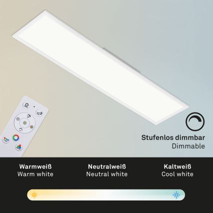 Brilo - Plafonier RGBW à intensité variable SLIM LED/40W/230V 3000-6500K + télécommande