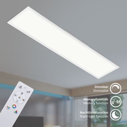 Brilo - Plafonier RGBW à intensité variable SLIM LED/40W/230V 3000-6500K + télécommande