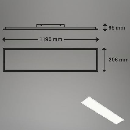 Brilo - Plafonier RGBW à intensité variable SLIM LED/40W/230V 3000-6500K + télécommande