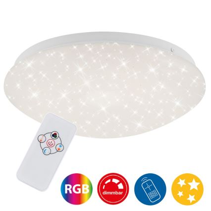 Brilo - Plafonier RGBW à intensité variable STARRY SKY LED/10W/230V + télécommande