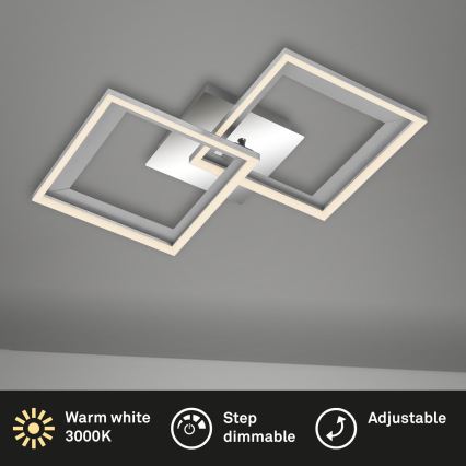 Brilo - Plafonnier à intensité variable FRAME 2xLED/11W/230V