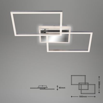 Brilo - Plafonnier à intensité variable FRAME 2xLED/20W/230V 2700-6500K + télécommande