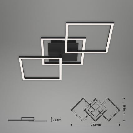 Brilo - Plafonnier à intensité variable FRAME LED/30W/230V