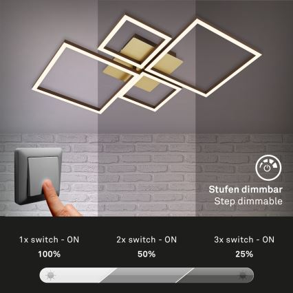 Brilo - Plafonnier à intensité variable FRAME LED/44W/230V