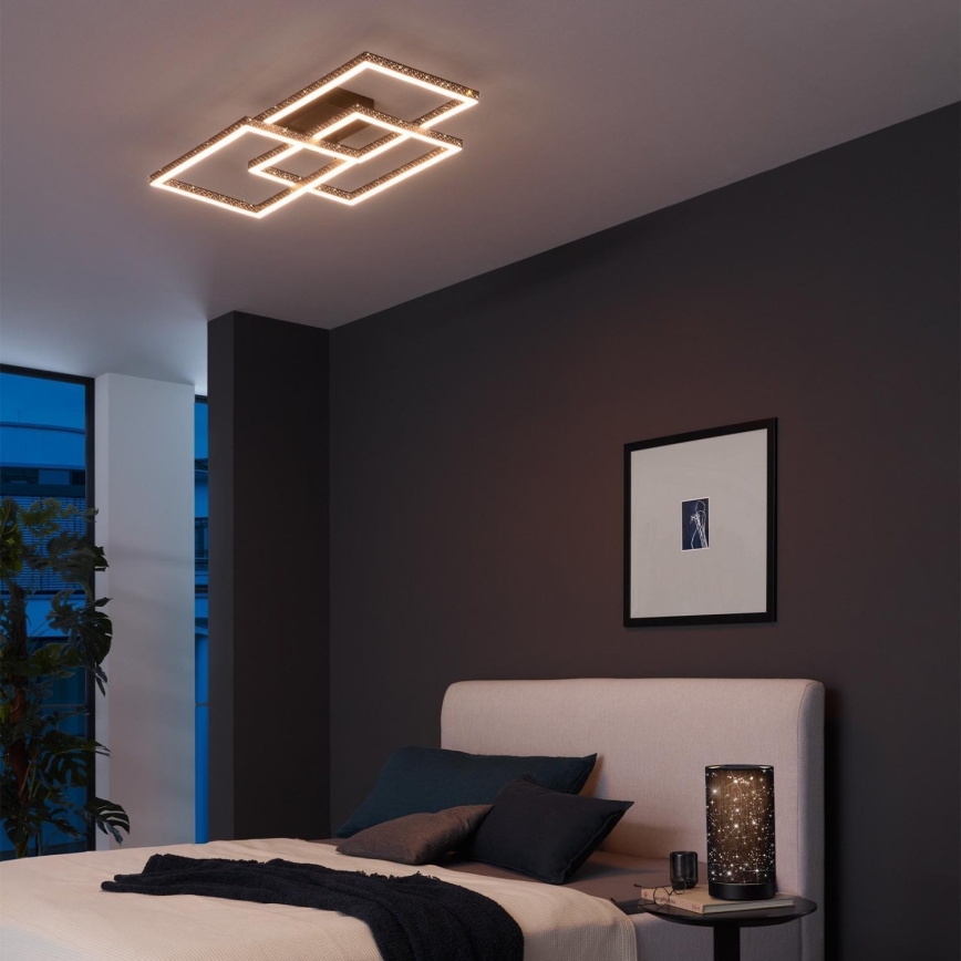 Brilo - Plafonnier à intensité variable FRAME LED/57W/230V 3000K noir