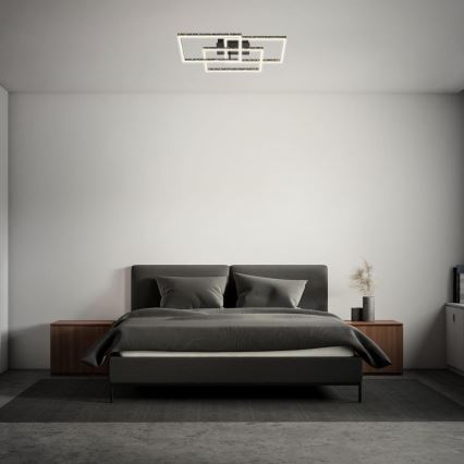 Brilo - Plafonnier à intensité variable FRAME LED/57W/230V 3000K noir