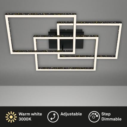 Brilo - Plafonnier à intensité variable FRAME LED/57W/230V 3000K noir