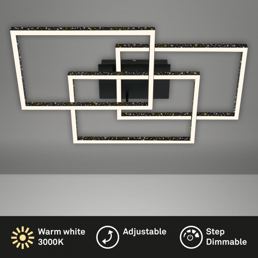 Brilo - Plafonnier à intensité variable FRAME LED/57W/230V 3000K noir