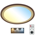 Brilo - Plafonnier à intensité variable LED SLIM LED/22W/230V 2700-6500K + télécommande