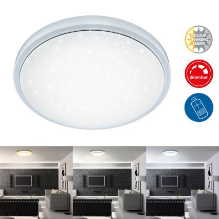 Brilo - Plafonnier à intensité variable LED STARRY SKY LED/18W/230V 3000-6500K + télécommande