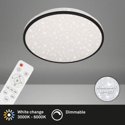 Brilo - Plafonnier à intensité variable LED STARRY SKY LED/24W/230V 3000-6000K + télécommande