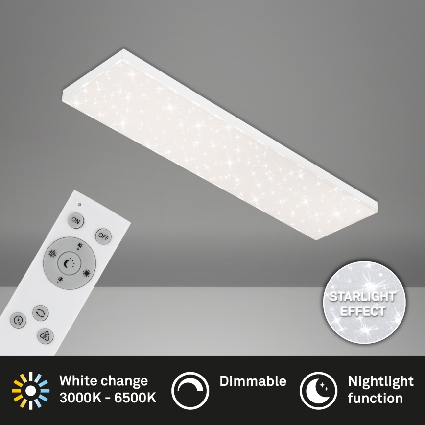 Brilo - Plafonnier à intensité variable LED STARRY SKY LED/24W/230V 3000-6500K + télécommande