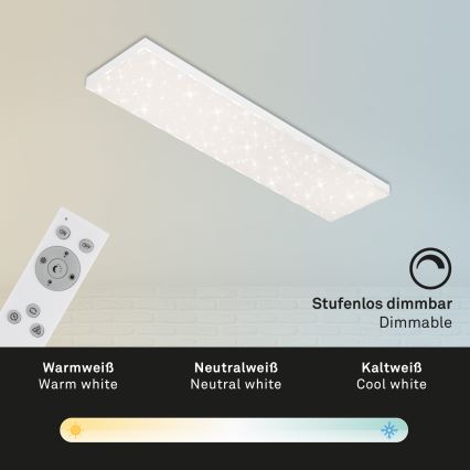 Brilo - Plafonnier à intensité variable LED STARRY SKY LED/24W/230V 3000-6500K + télécommande