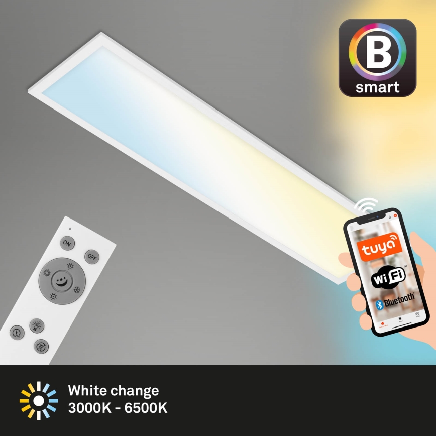 Brilo - Plafonnier à intensité variable PIATTO LED/28W/230V 3000-6500K Wi-Fi Tuya + télécommande