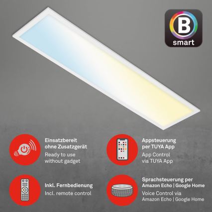 Brilo - Plafonnier à intensité variable PIATTO LED/28W/230V 3000-6500K Wi-Fi Tuya + télécommande