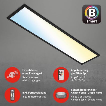 Brilo - Plafonnier à intensité variable PIATTO LED/28W/230V 3000-6500K Wi-Fi Tuya + télécommande