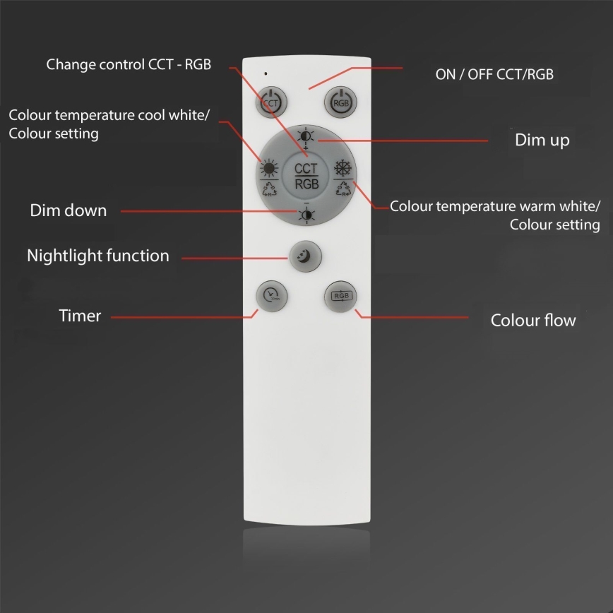 Brilo - Plafonnier à intensité variable RGBW FRAME LED/18W/230V 2700-6500K + télécommande