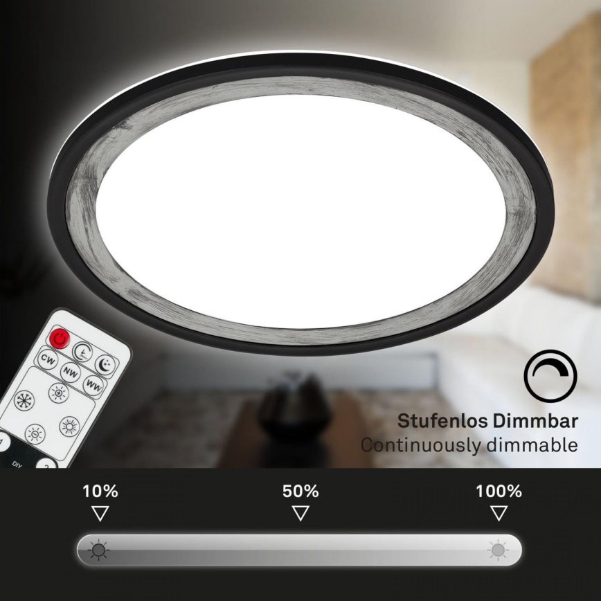 Brilo - Plafonnier à intensité variable SLIM LED/22W/230V 2700-6500K + télécommande