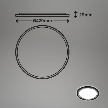 Brilo - Plafonnier à intensité variable SLIM LED/22W/230V 2700-6500K + télécommande