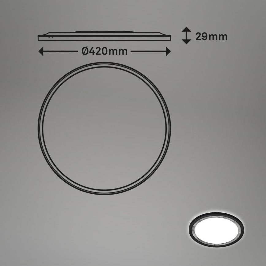 Brilo - Plafonnier à intensité variable SLIM LED/22W/230V 2700-6500K + télécommande