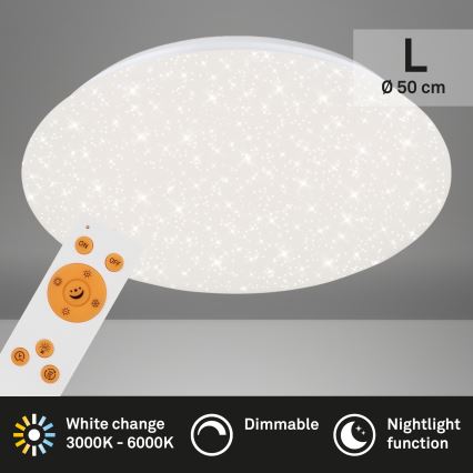 Brilo - Plafonnier à intensité variable STARRY SKY LED/40W/230V 3000-6000K + télécommande