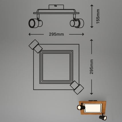 Brilo - Plafonnier LED/12W/230V + 2xGU10/9W 3000K
