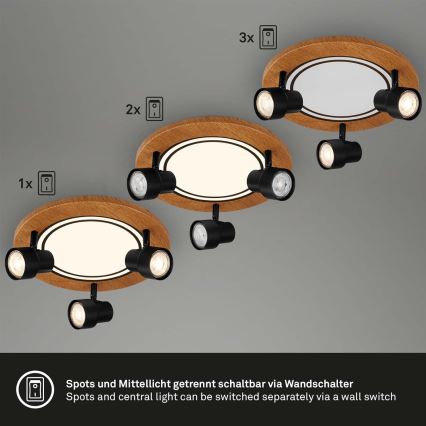 Brilo - Plafonnier LED/12W/230V + 3xGU10/9W 3000K