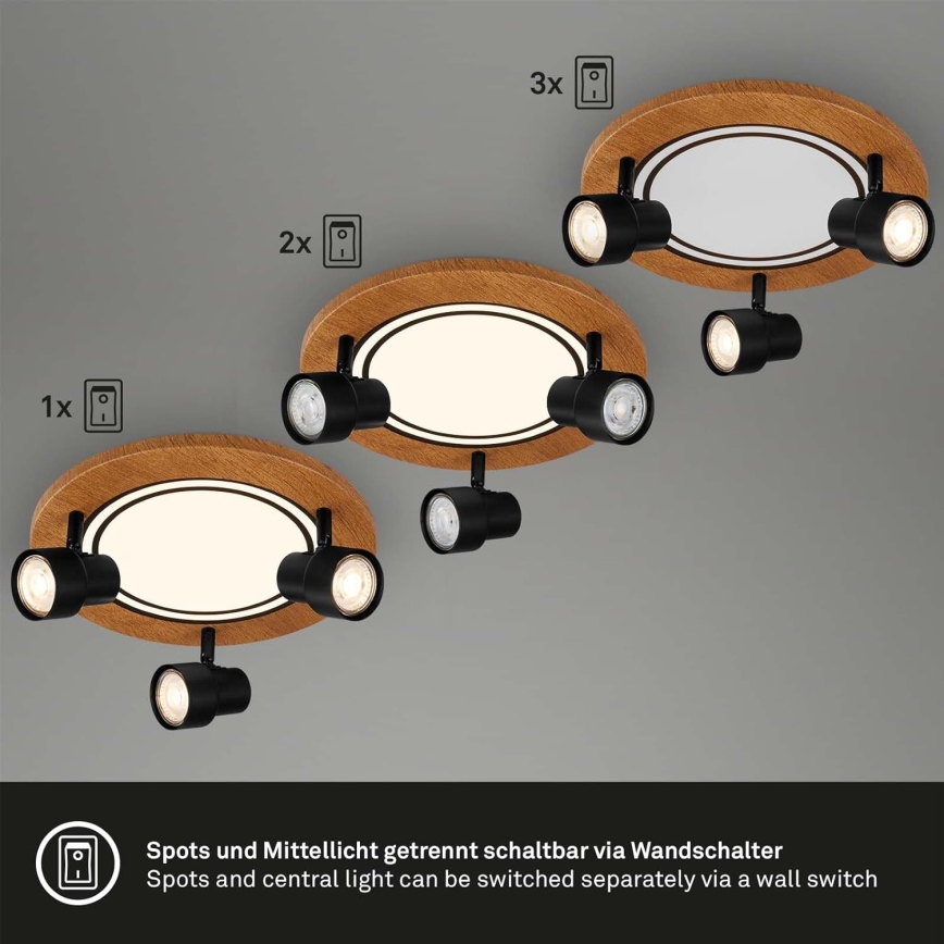 Brilo - Plafonnier LED/12W/230V + 3xGU10/9W 3000K