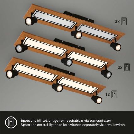 Brilo - Plafonnier LED/24W/230V + 3xGU10/9W 3000K