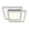 Brilo - Plafonnier LED 2xLED/16W/230V + LED/19W 51,5x51,5 cm chrome mat