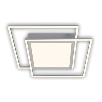 Brilo - Plafonnier LED 2xLED/16W/230V + LED/19W 51,5x51,5 cm chrome mat