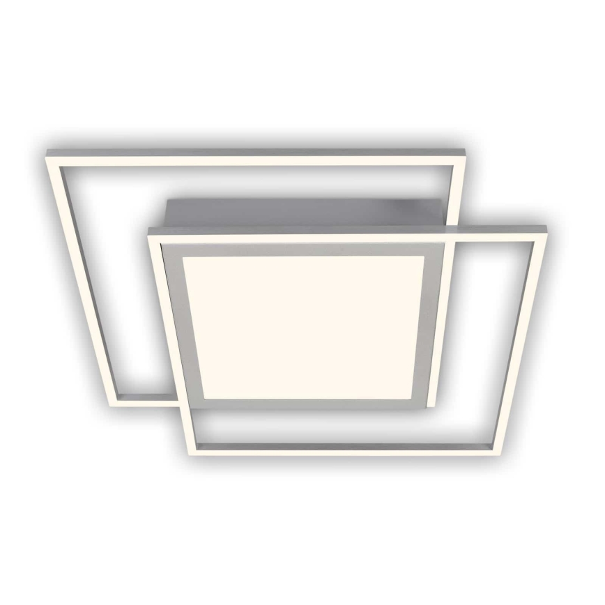 Brilo - Plafonnier LED 2xLED/16W/230V + LED/19W 51,5x51,5 cm chrome mat