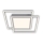 Brilo - Plafonnier LED 2xLED/16W/230V + LED/19W 51,5x51,5 cm chrome mat