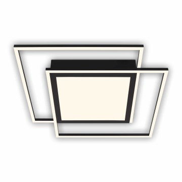 Brilo - Plafonnier LED 2xLED/16W/230V + LED/19W 51,5x51,5 cm noir