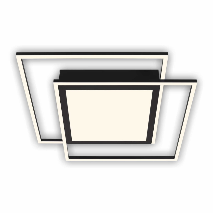 Brilo - Plafonnier LED 2xLED/16W/230V + LED/19W 51,5x51,5 cm noir
