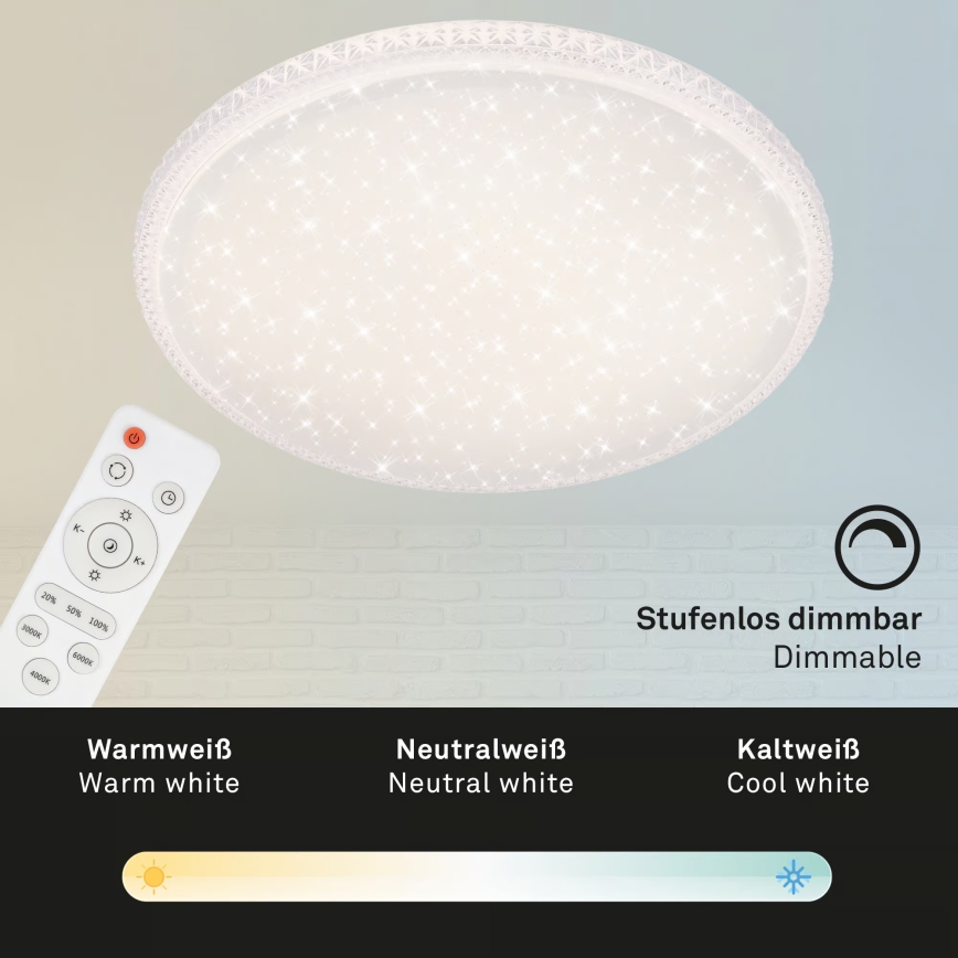 Brilo - Plafonnier LED 48 W, 230 V, Ø 60 cm