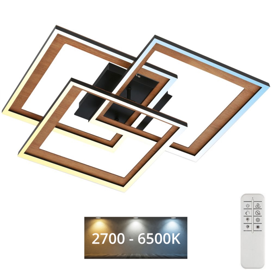 Plafonnier LED Moderne, Éclairage de Plafond Dimmable 2700K-6500K