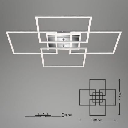 Brilo - Plafonnier LED à intensité variable FRAME LED/50W/230V 2700-6500K Wi-Fi Tuya + télécommande