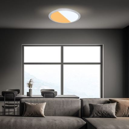 Brilo - Plafonnier LED pour salle de bains CTS LED/21W/230V 3000/4000K IP44 Ø 37 cm chrome mat