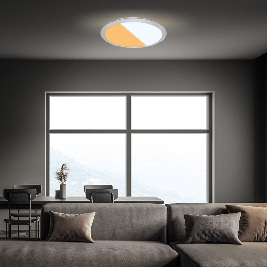 Brilo - Plafonnier LED pour salle de bains CTS LED/21W/230V 3000/4000K IP44 Ø 37 cm chrome mat