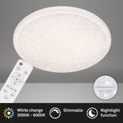 Brilo - Plafonnier LED dimmable LED/48W/230V 3000/4000/6500K Ø 60 cm + télécommande