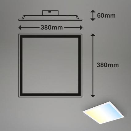 Brilo - Plafonnier LED dimmable LED/21W/230V 3000-6500K 38x38 cm blanc + télécommande
