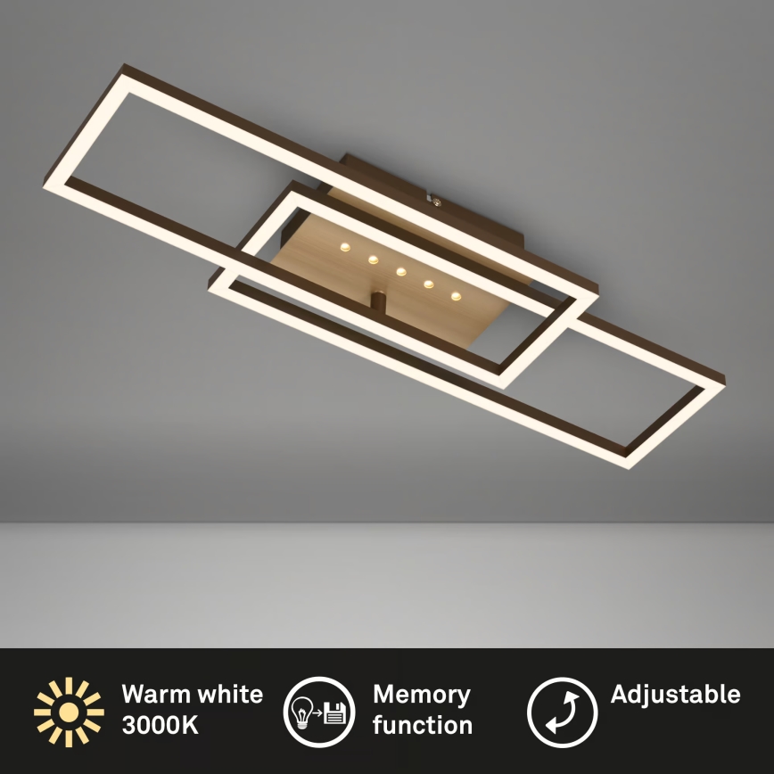Brilo - Plafonnier LED dimmable LED/30W/230V 3000K marron