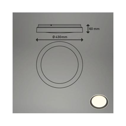 Brilo - Plafonnier LED IJUS LED/24W/230V 3000K Ø 43 cm