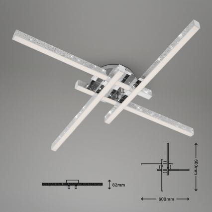 Brilo - Plafonnier LED REY 4xLED/5W/230V chrome brillant