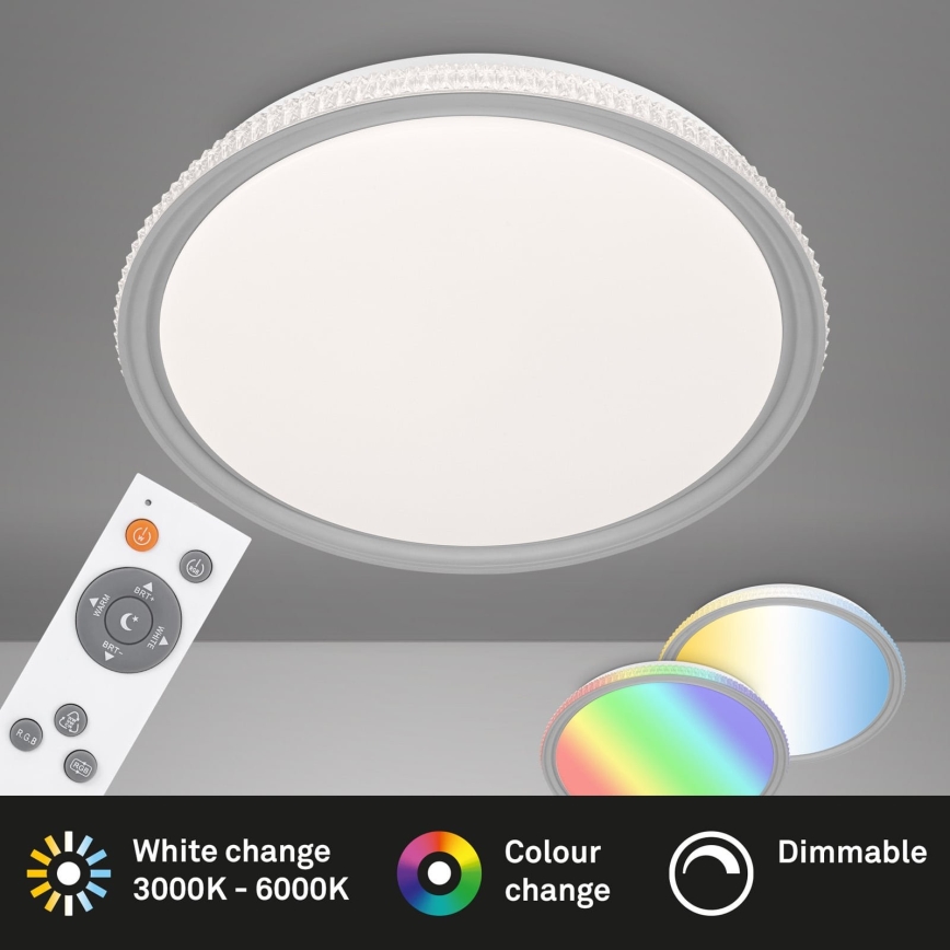 Brilo - Plafonnier LED RGB dimmable LED/40W/230V 3000-6500K + télécommande