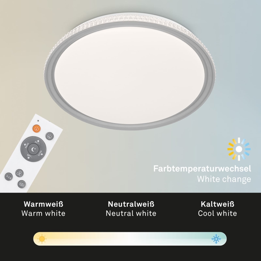 Brilo - Plafonnier LED RGB dimmable LED/40W/230V 3000-6500K + télécommande